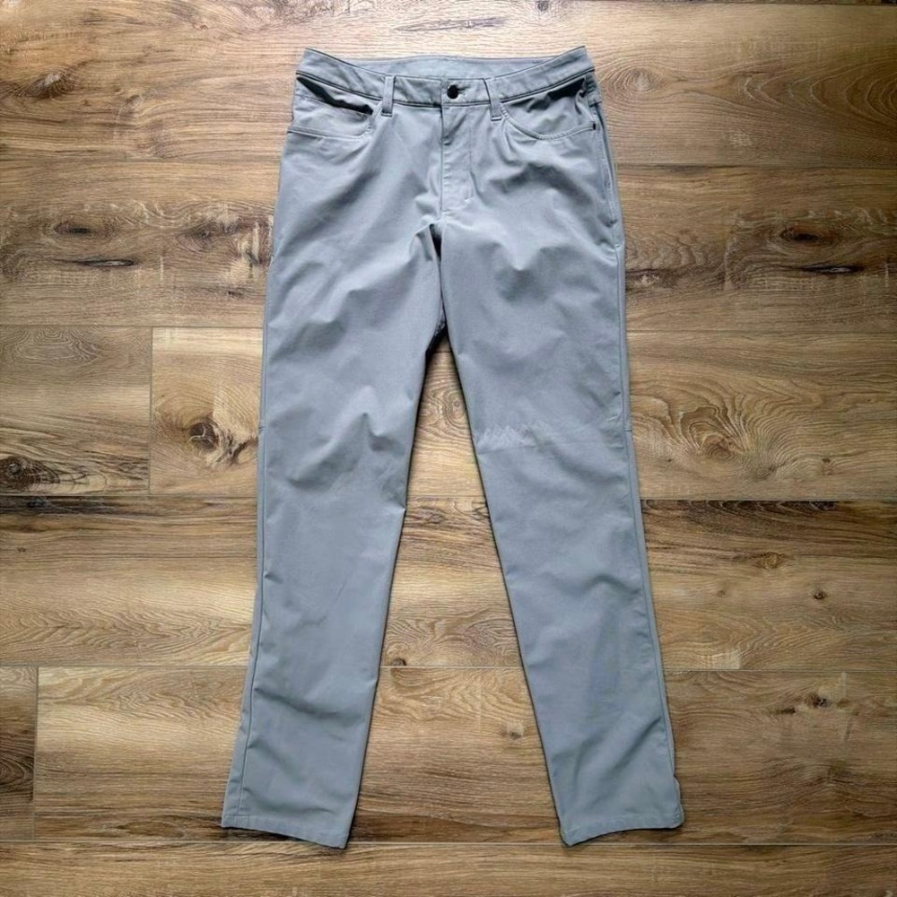 Lululemon ABC Classic Fit 5 Pocket Pant Warpstreme Grey Mens 30x32 M5426S Golf